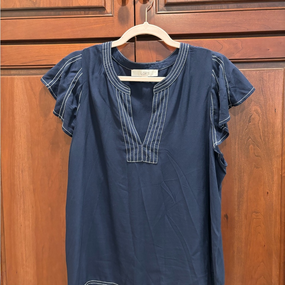 LOFT Navy Women's Top